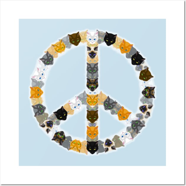 Peace through Cats Wall Art by CCDesign